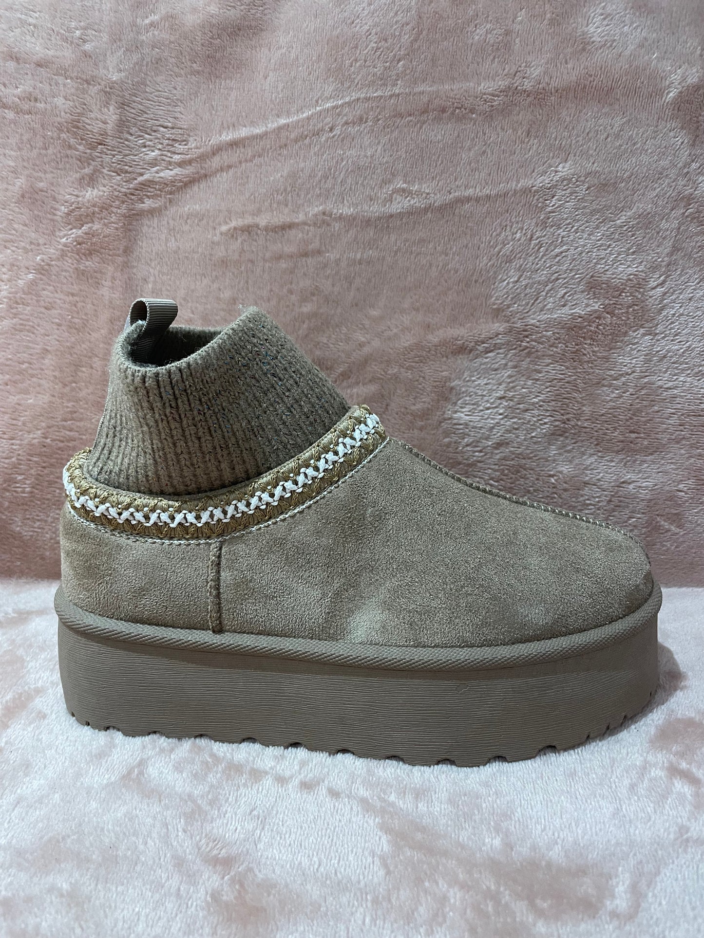 Sabot mules chaussette fourrée