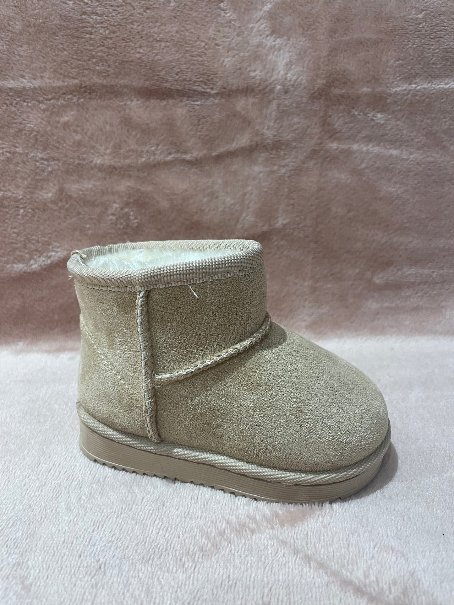 Bottines fourrée enfants beige