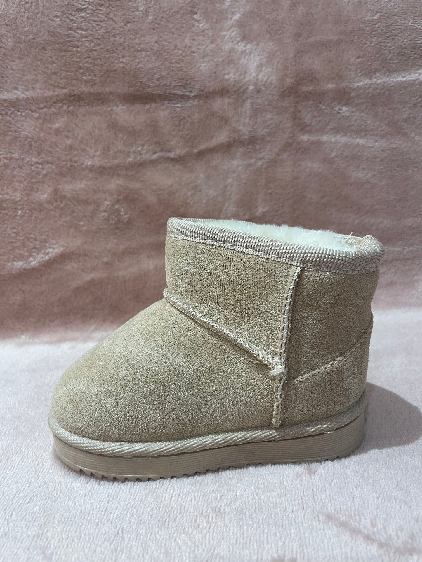 Bottines fourrée enfants beige